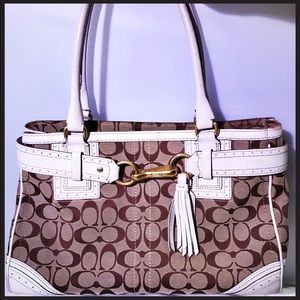 Coach purse canvas signature carryall